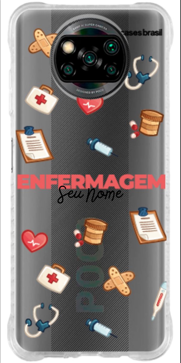 Capinha para celular Enfermagem - Profissão Com Nome