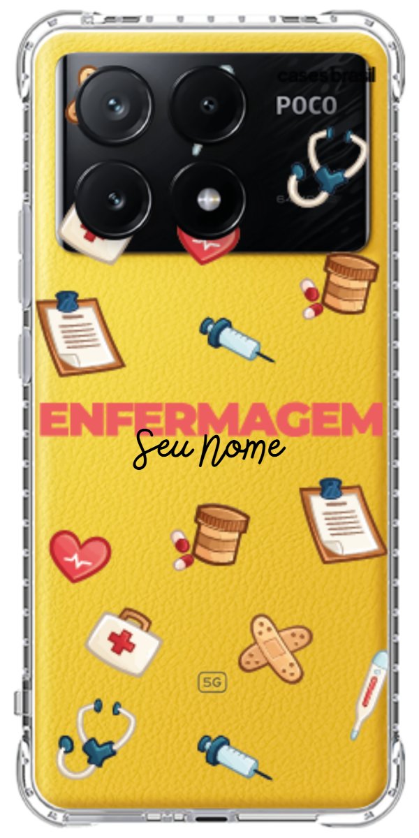 Capinha para celular Enfermagem - Profissão Com Nome
