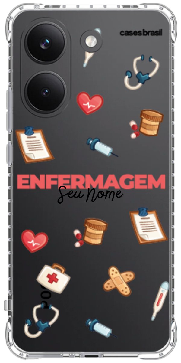 Capinha para celular Enfermagem - Profissão Com Nome