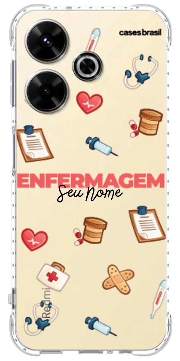 Capinha para celular Enfermagem - Profissão Com Nome