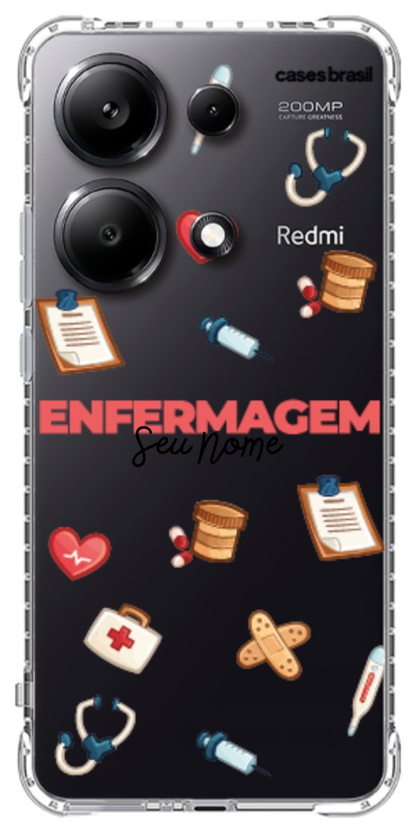 Capinha para celular Enfermagem - Profissão Com Nome