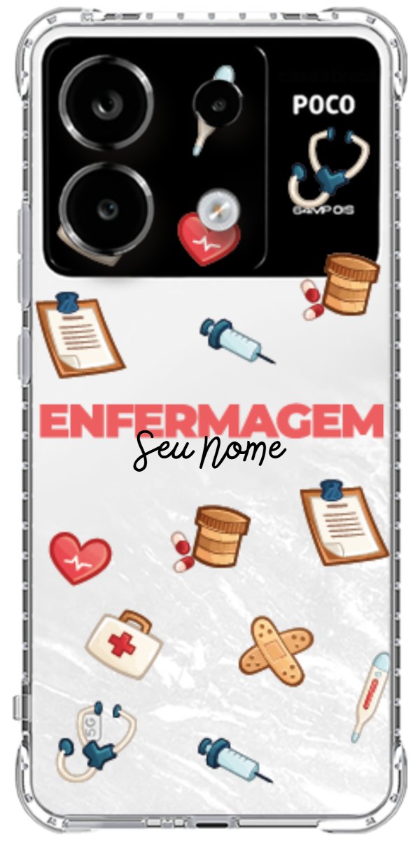 Capinha para celular Enfermagem - Profissão Com Nome