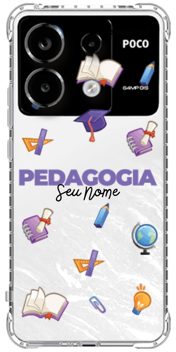 Capinha para Celular Pedagogia - Profissão Com Nome