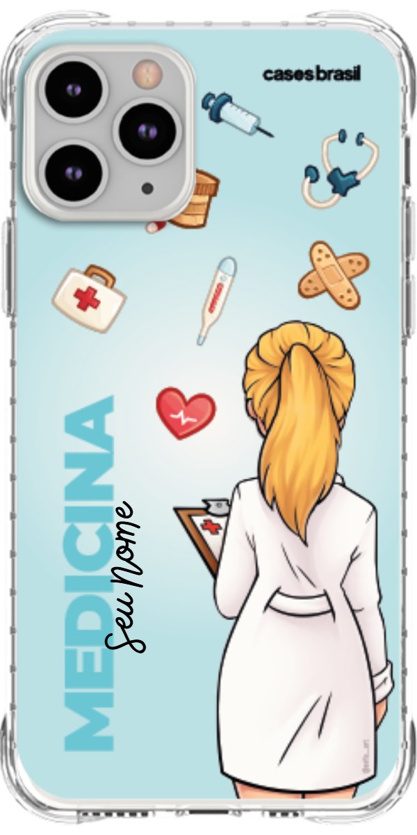 Capinha para celular Medicina - Boneca Profissão Com Fundo