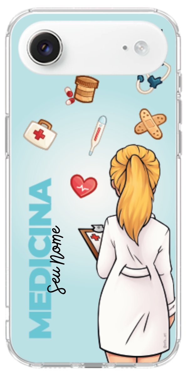 Capinha para celular Medicina - Boneca Profissão Com Fundo