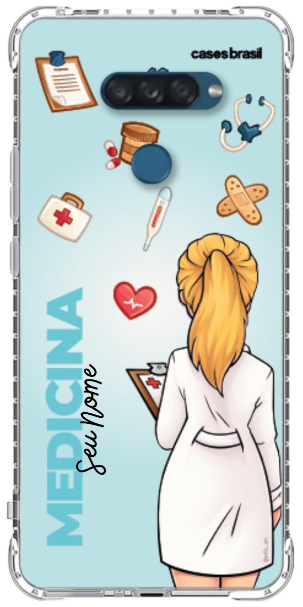 Capinha para celular Medicina - Boneca Profissão Com Fundo
