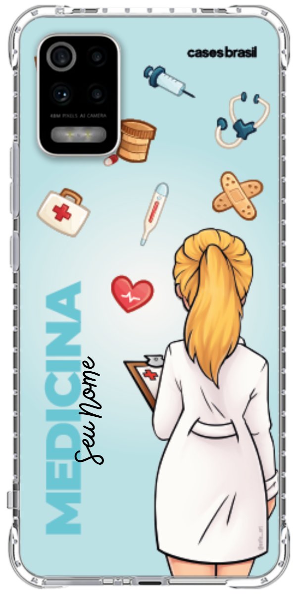 Capinha para celular Medicina - Boneca Profissão Com Fundo