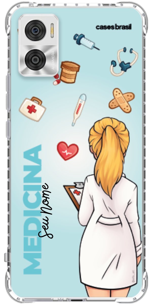 Capinha para celular Medicina - Boneca Profissão Com Fundo