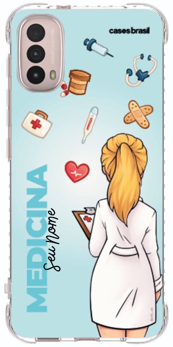 Capinha para celular Medicina - Boneca Profissão Com Fundo