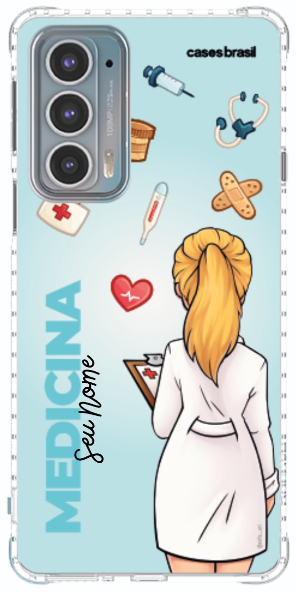 Capinha para celular Medicina - Boneca Profissão Com Fundo