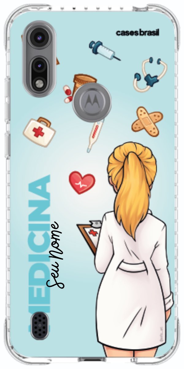 Capinha para celular Medicina - Boneca Profissão Com Fundo