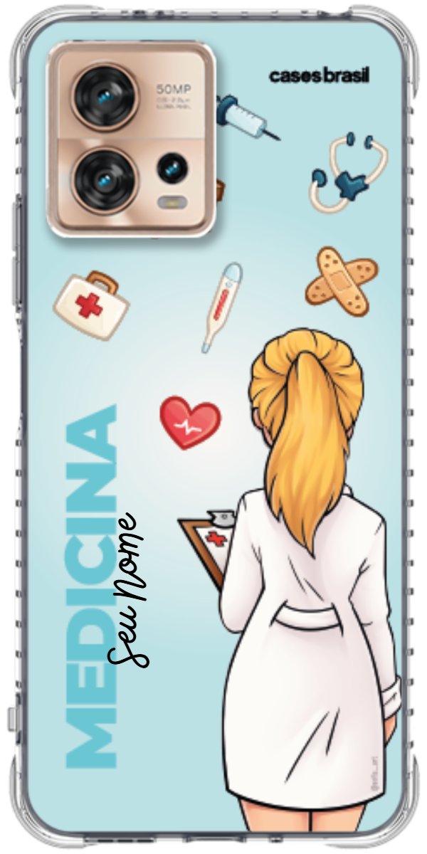 Capinha para celular Medicina - Boneca Profissão Com Fundo