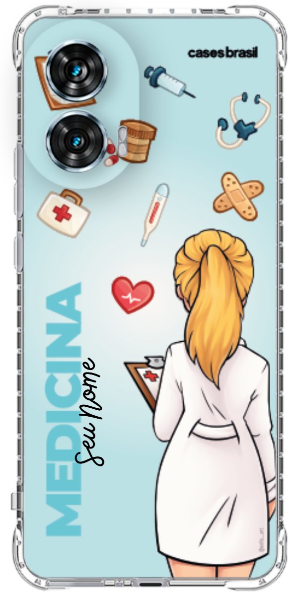 Capinha para celular Medicina - Boneca Profissão Com Fundo