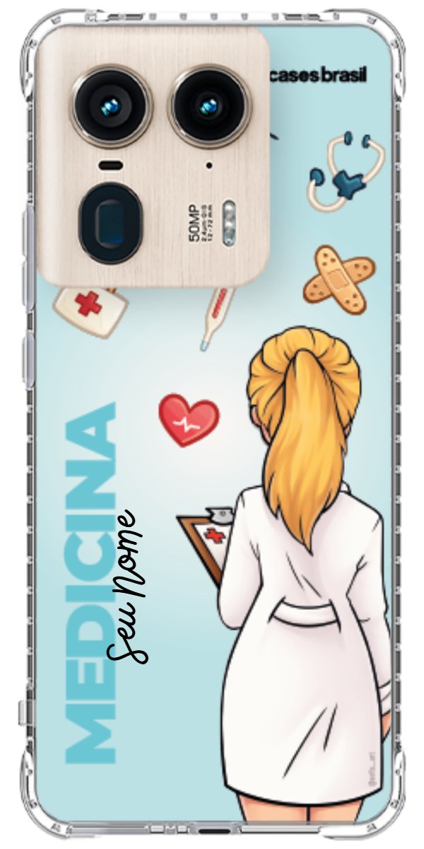 Capinha para celular Medicina - Boneca Profissão Com Fundo