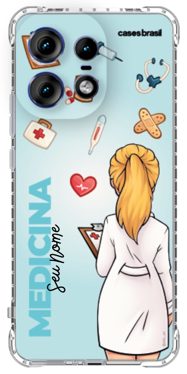 Capinha para celular Medicina - Boneca Profissão Com Fundo