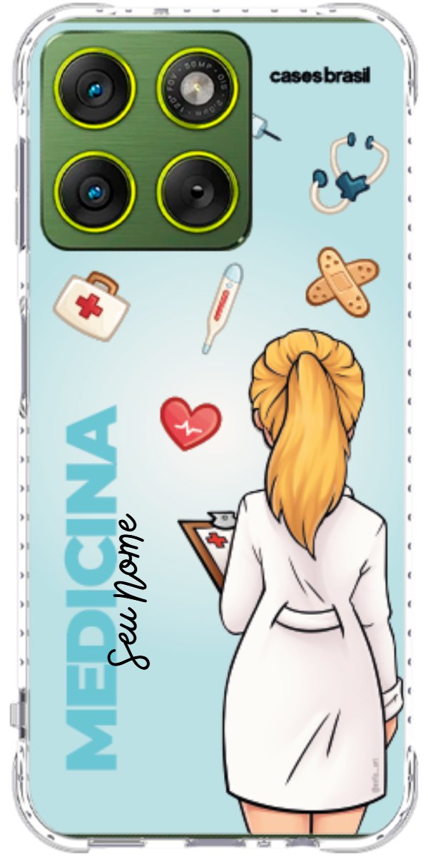 Capinha para celular Medicina - Boneca Profissão Com Fundo