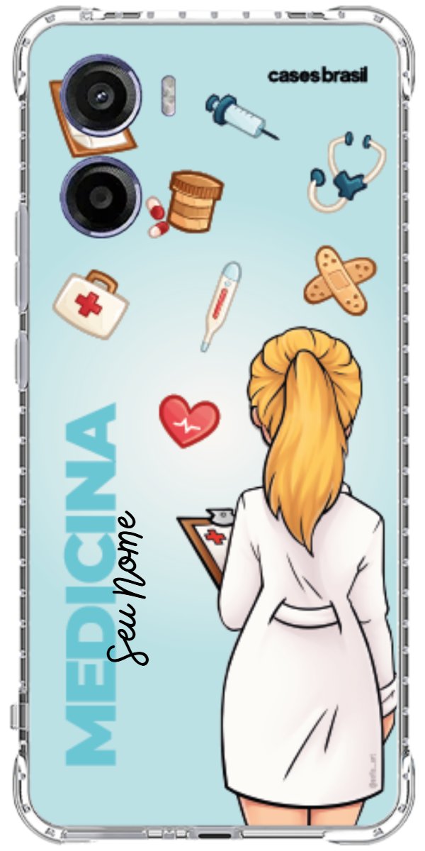 Capinha para celular Medicina - Boneca Profissão Com Fundo