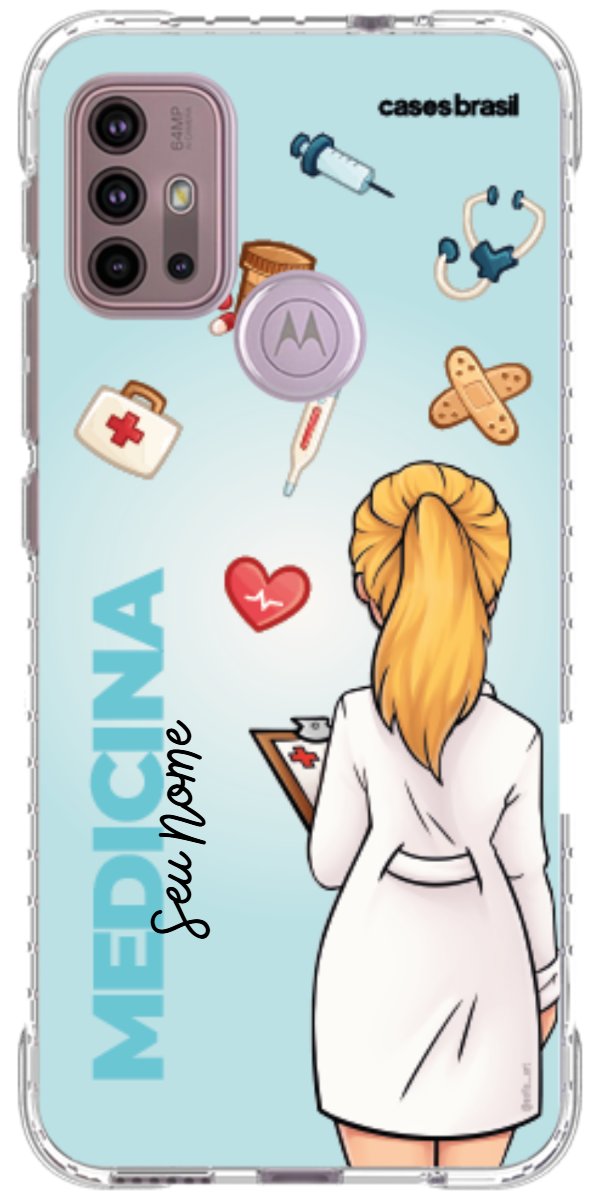 Capinha para celular Medicina - Boneca Profissão Com Fundo