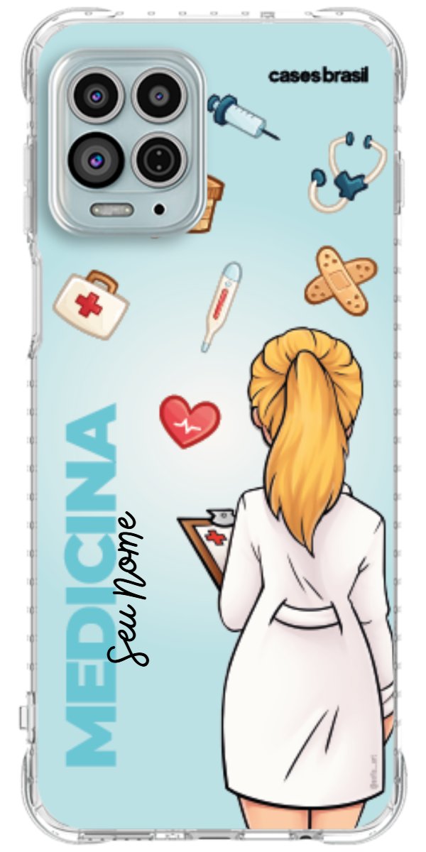 Capinha para celular Medicina - Boneca Profissão Com Fundo