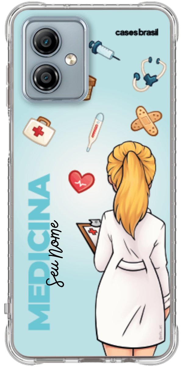 Capinha para celular Medicina - Boneca Profissão Com Fundo