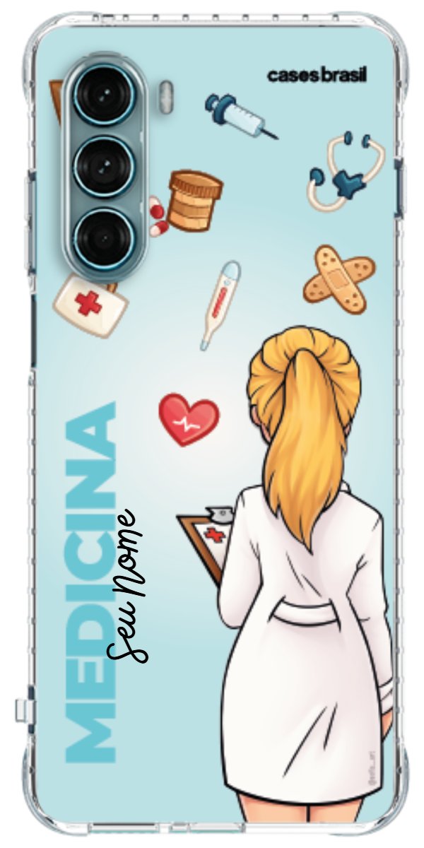 Capinha para celular Medicina - Boneca Profissão Com Fundo