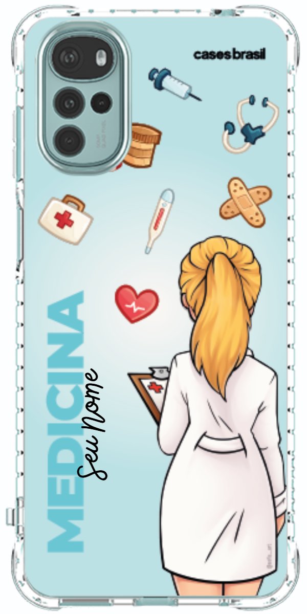 Capinha para celular Medicina - Boneca Profissão Com Fundo
