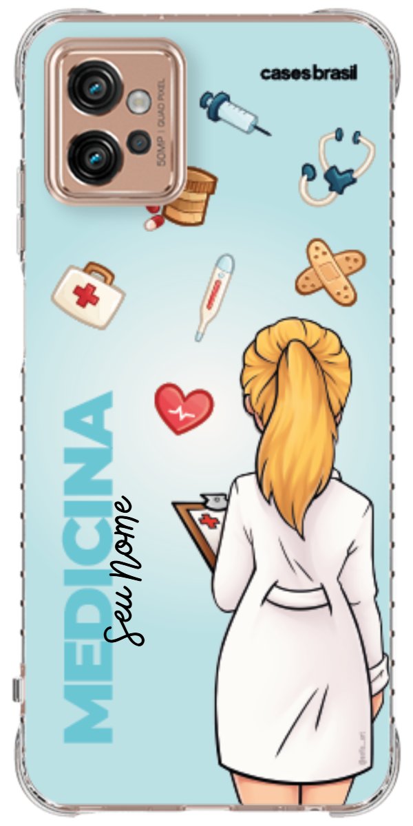Capinha para celular Medicina - Boneca Profissão Com Fundo