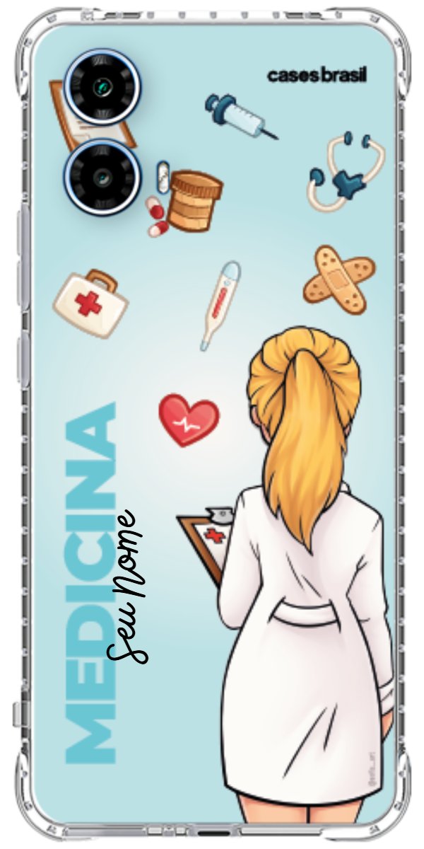 Capinha para celular Medicina - Boneca Profissão Com Fundo