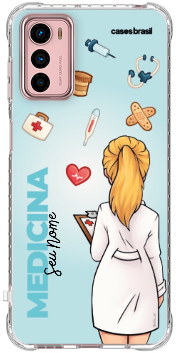 Capinha para celular Medicina - Boneca Profissão Com Fundo
