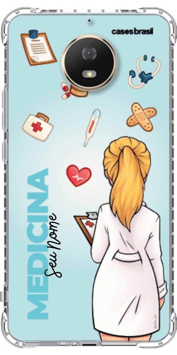 Capinha para celular Medicina - Boneca Profissão Com Fundo