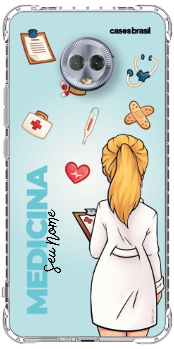 Capinha para celular Medicina - Boneca Profissão Com Fundo