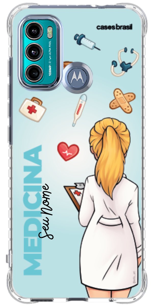 Capinha para celular Medicina - Boneca Profissão Com Fundo
