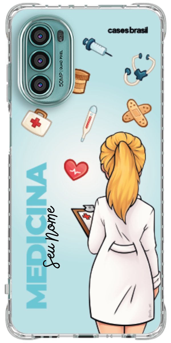 Capinha para celular Medicina - Boneca Profissão Com Fundo