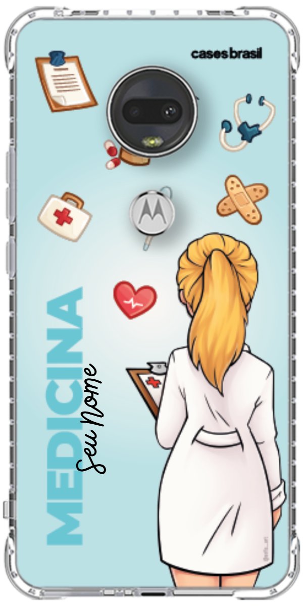 Capinha para celular Medicina - Boneca Profissão Com Fundo