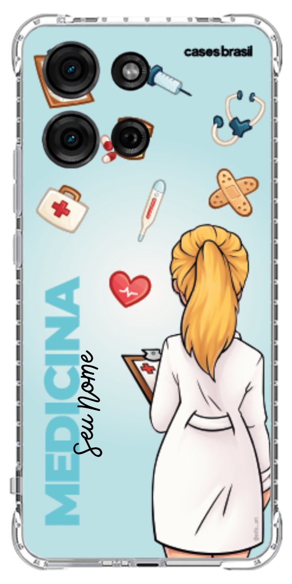 Capinha para celular Medicina - Boneca Profissão Com Fundo