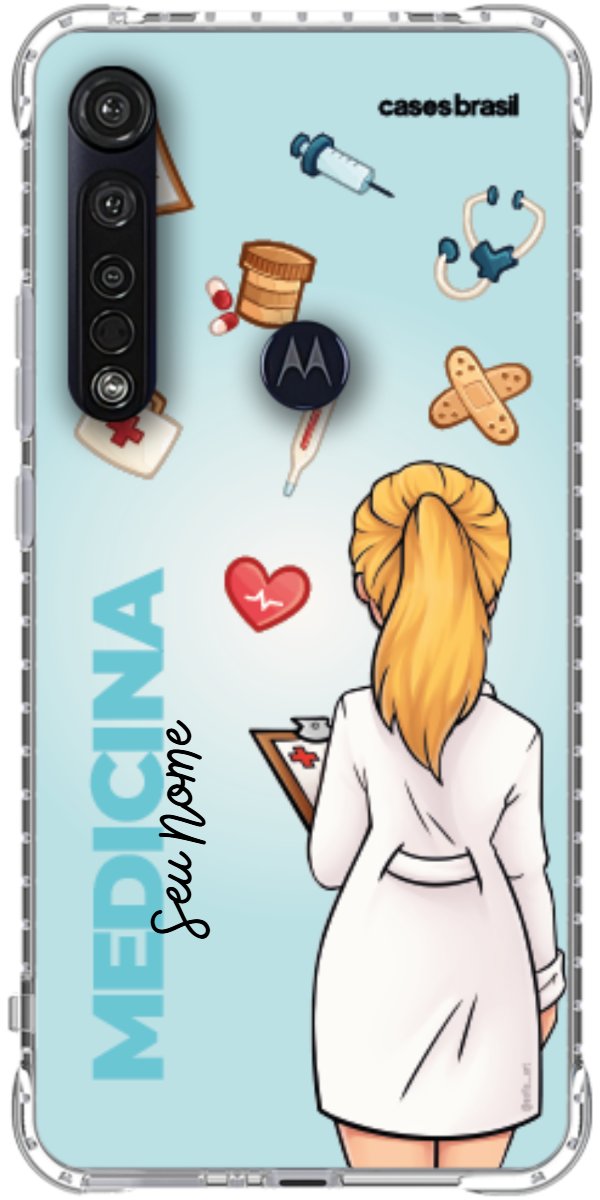 Capinha para celular Medicina - Boneca Profissão Com Fundo