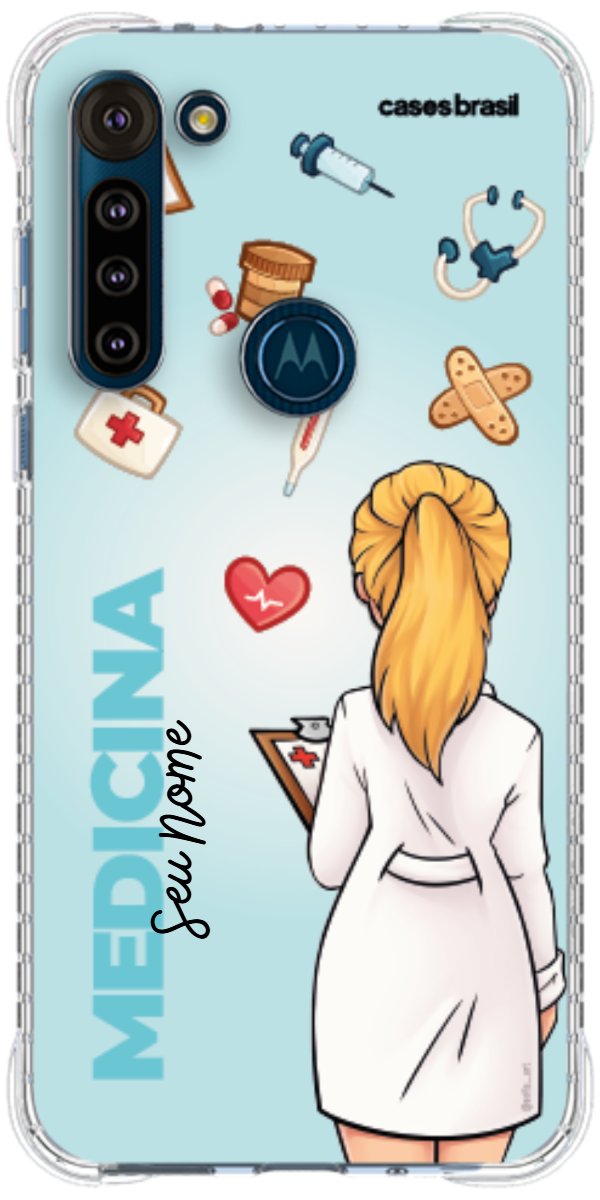 Capinha para celular Medicina - Boneca Profissão Com Fundo