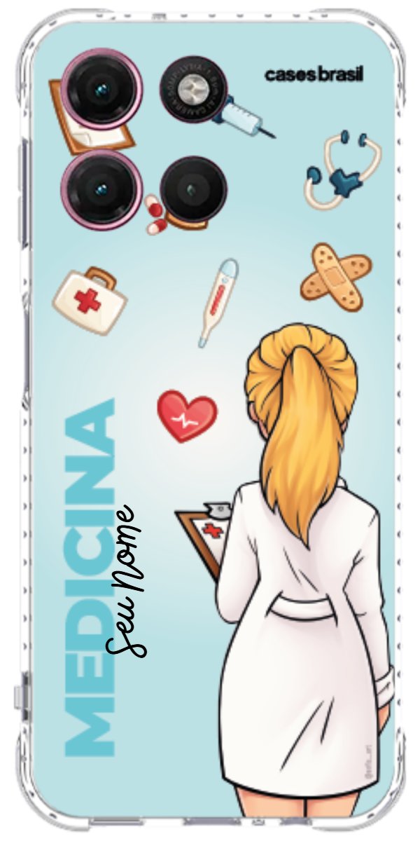 Capinha para celular Medicina - Boneca Profissão Com Fundo