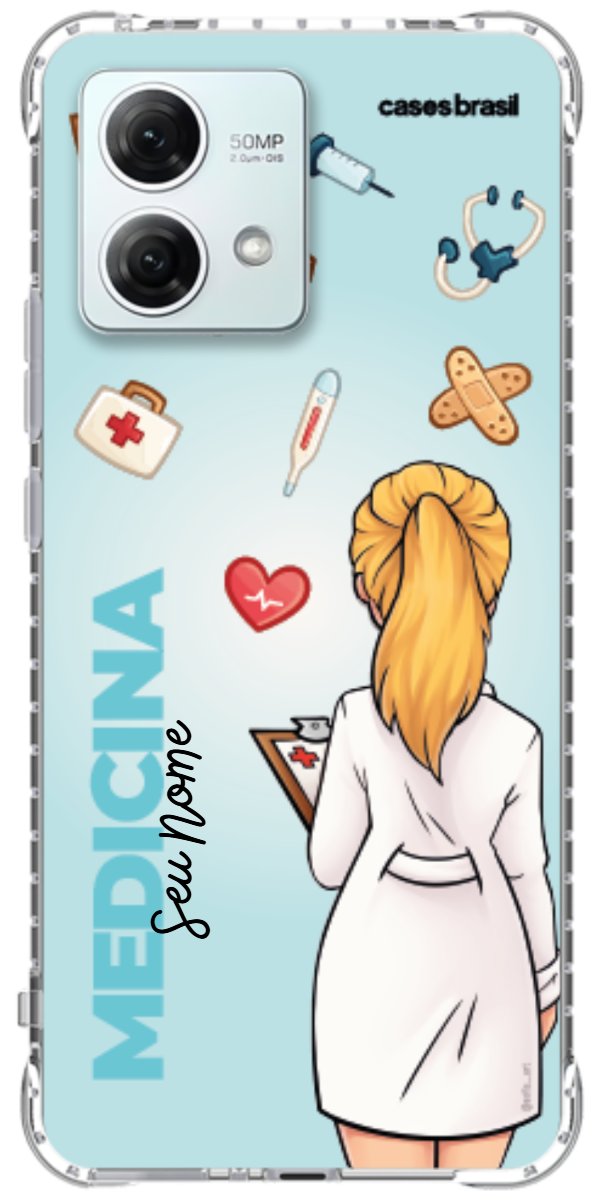 Capinha para celular Medicina - Boneca Profissão Com Fundo