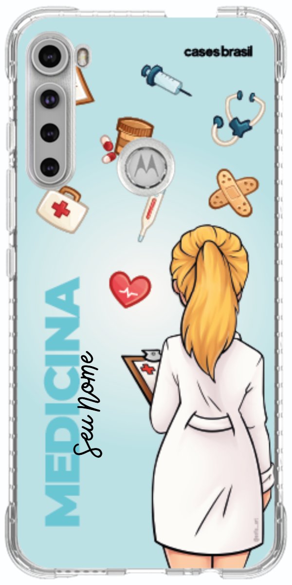 Capinha para celular Medicina - Boneca Profissão Com Fundo