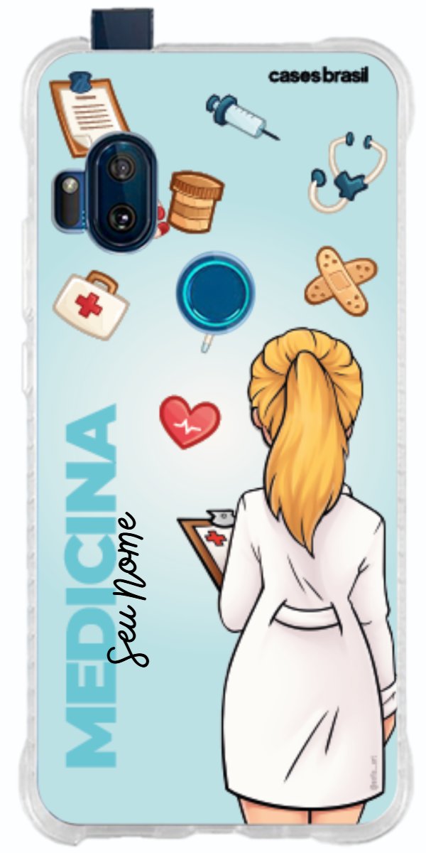 Capinha para celular Medicina - Boneca Profissão Com Fundo