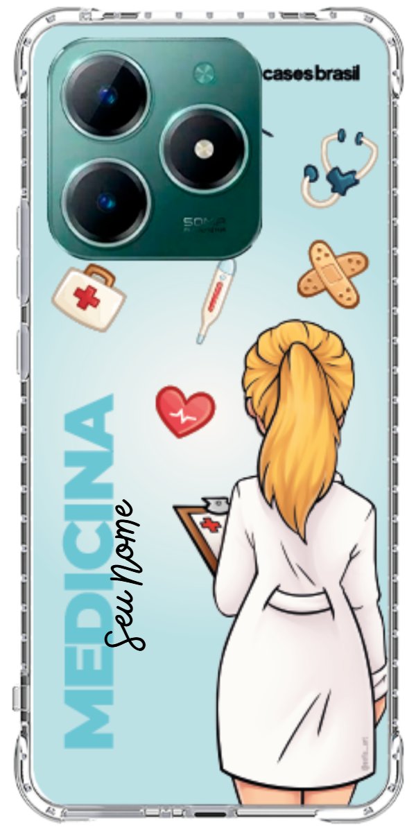 Capinha para celular Medicina - Boneca Profissão Com Fundo