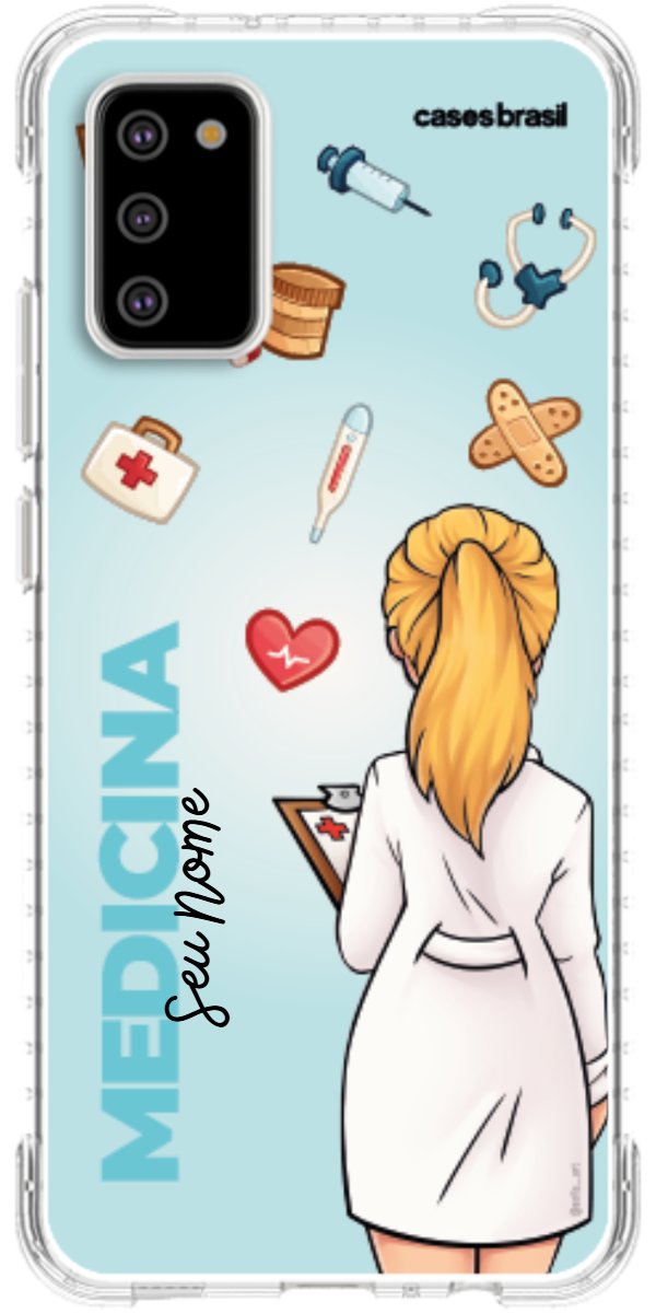 Capinha para celular Medicina - Boneca Profissão Com Fundo