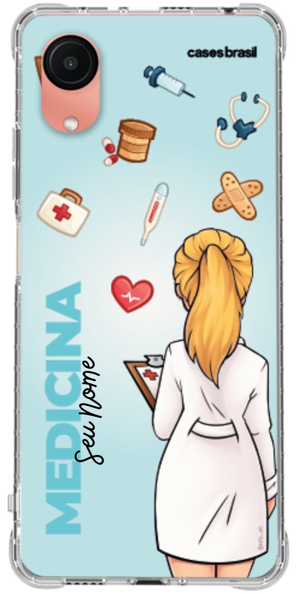 Capinha para celular Medicina - Boneca Profissão Com Fundo