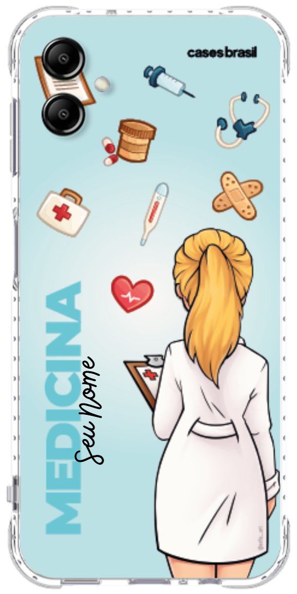 Capinha para celular Medicina - Boneca Profissão Com Fundo