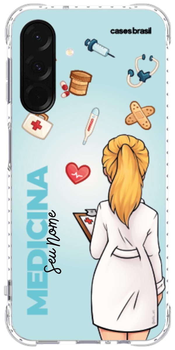 Capinha para celular Medicina - Boneca Profissão Com Fundo