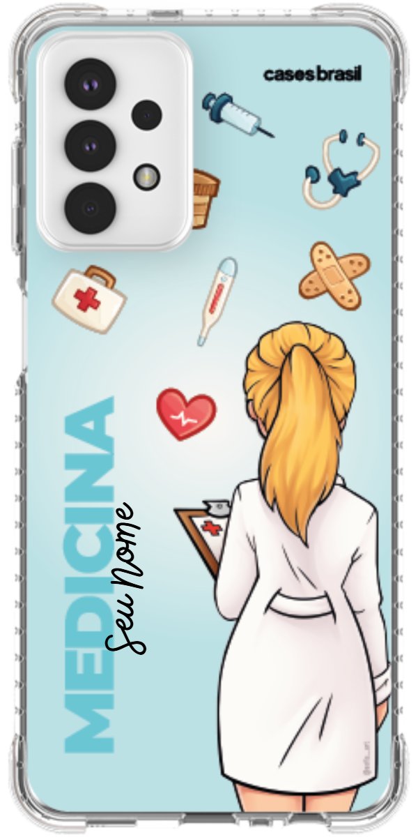 Capinha para celular Medicina - Boneca Profissão Com Fundo