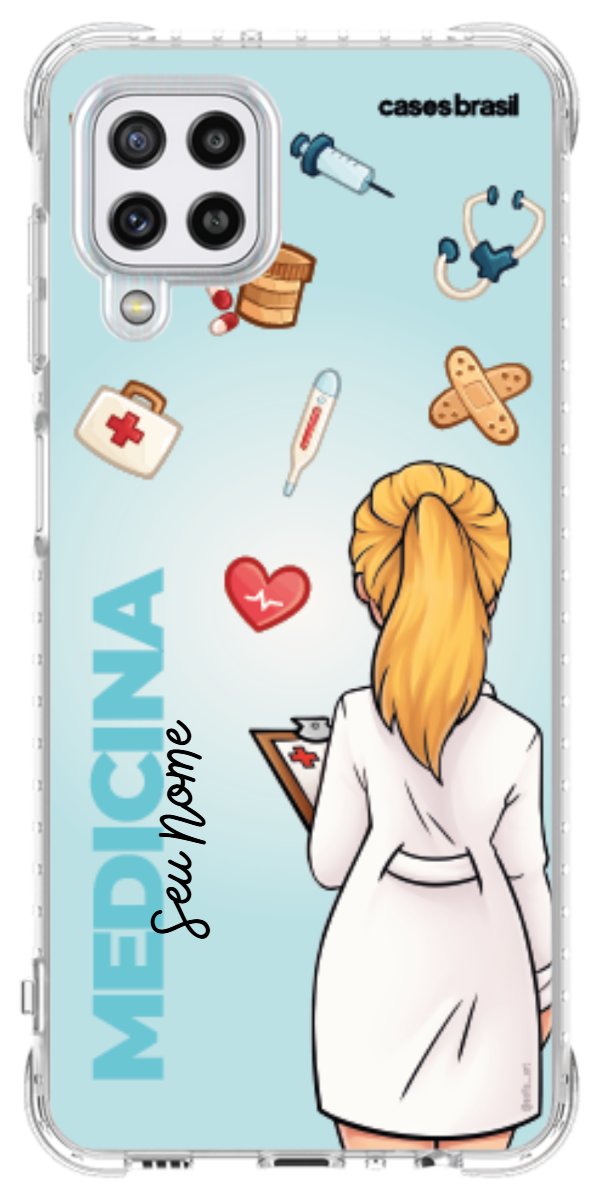 Capinha para celular Medicina - Boneca Profissão Com Fundo