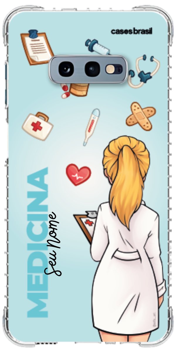 Capinha para celular Medicina - Boneca Profissão Com Fundo