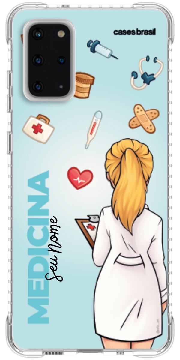 Capinha para celular Medicina - Boneca Profissão Com Fundo